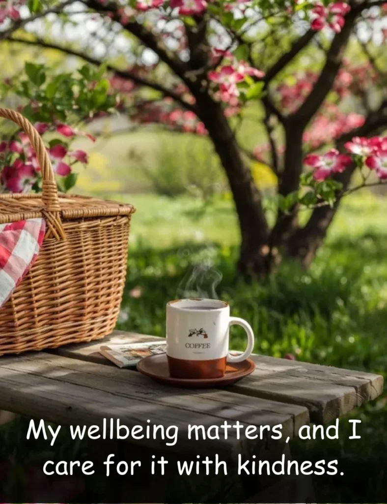 My wellbeing matters, and I care for it with kindness.