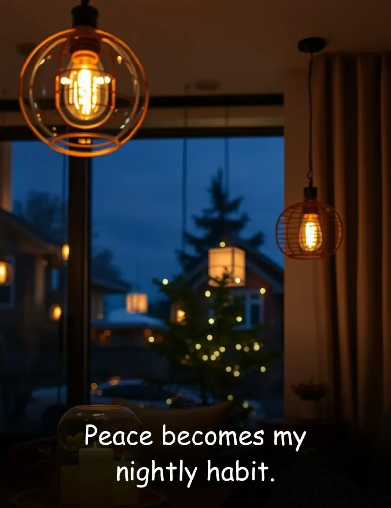 Peace becomes my nightly habit.