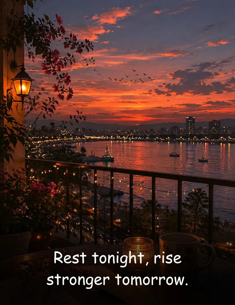 Rest tonight, rise stronger tomorrow.