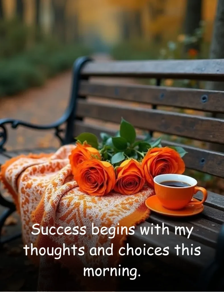 Success begins with my thoughts and choices this morning.
