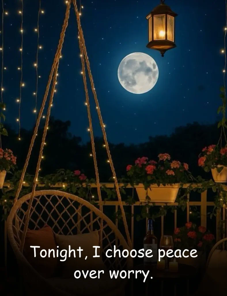 Tonight, I choose peace over worry.