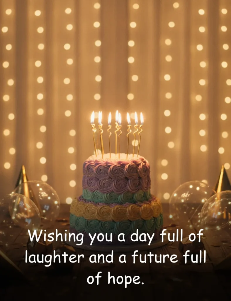 Wishing you a day full of laughter and a future full of hope.