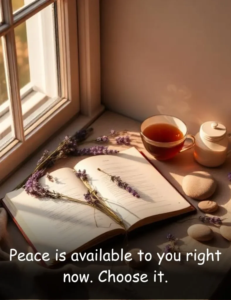 Peace is available to you right now. Choose it.