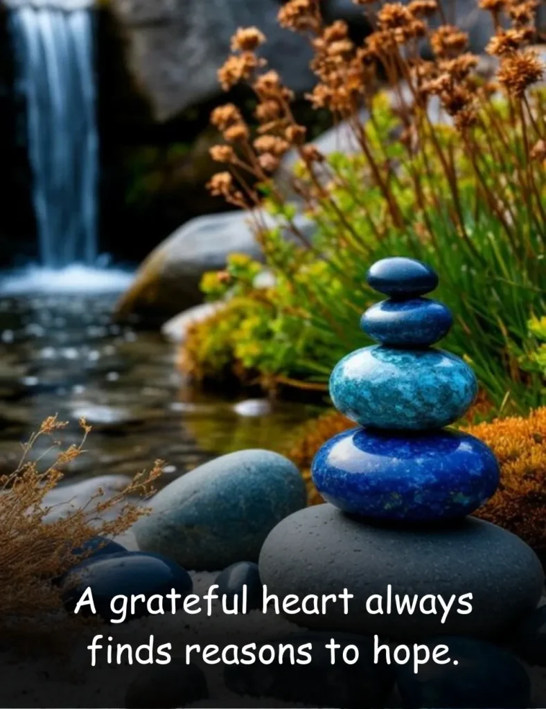 A grateful heart always finds reasons to hope.