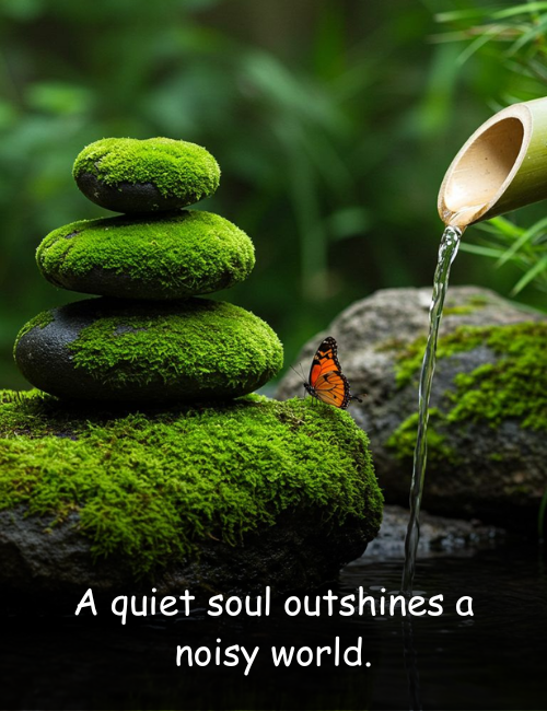A quiet soul outshines a noisy world