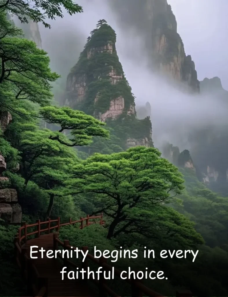 Eternity begins in every faithful choice.