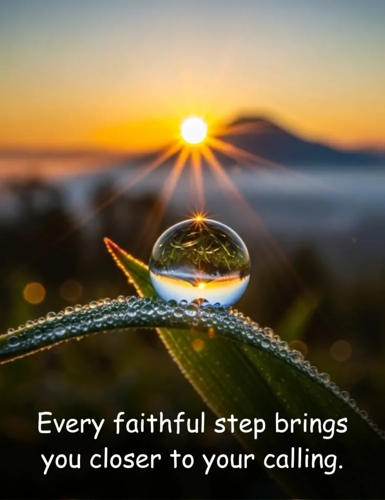 Every faithful step brings you closer to your calling.