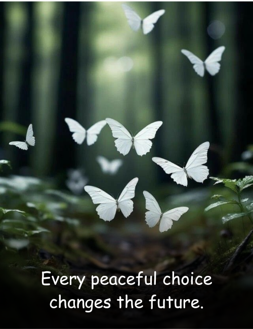Every peaceful choice changes the future