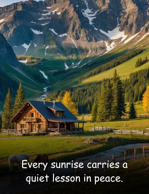 Every sunrise carries a quiet lesson in peace