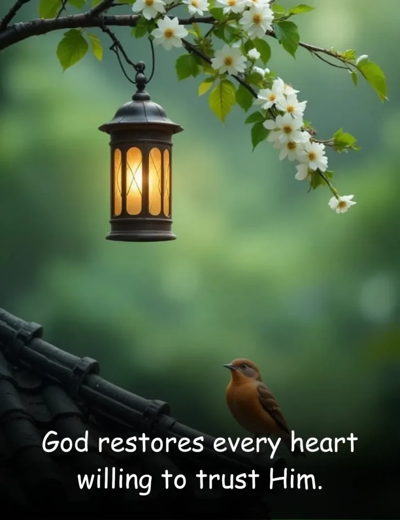 God restores every heart willing to trust Him.