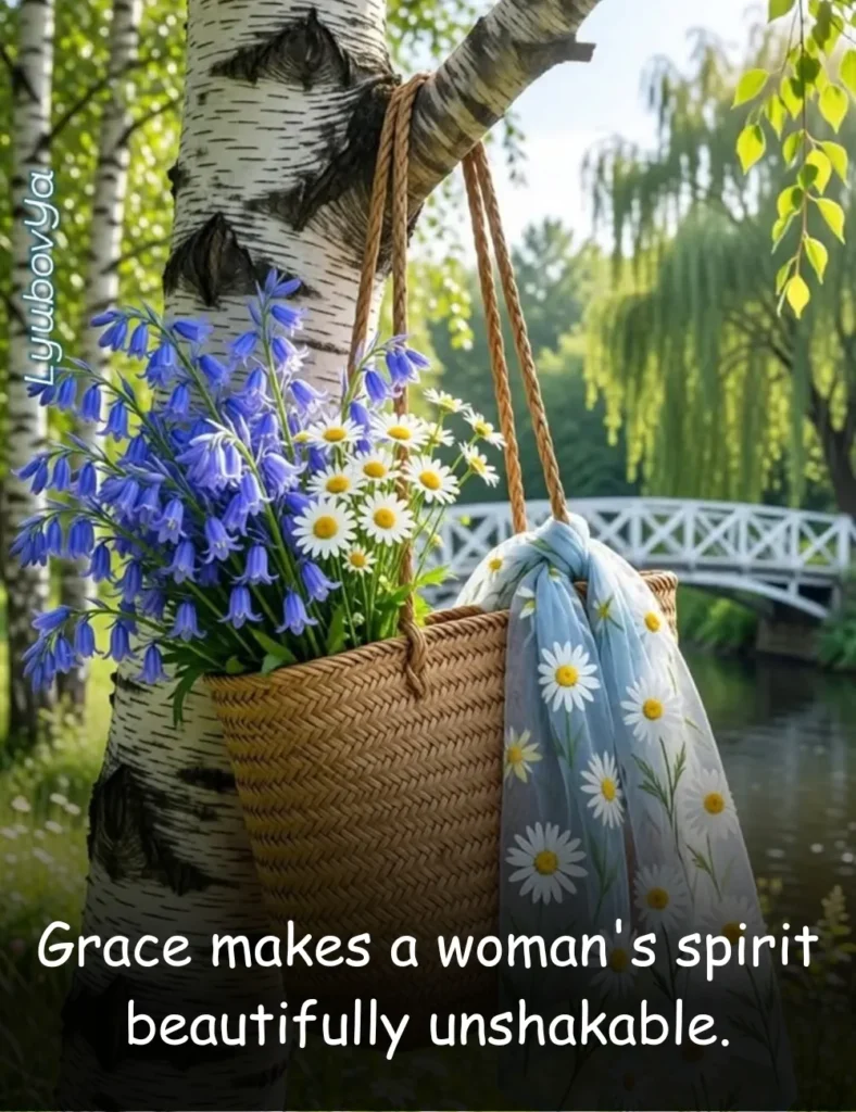 Grace makes a woman's spirit beautifully unshakable.