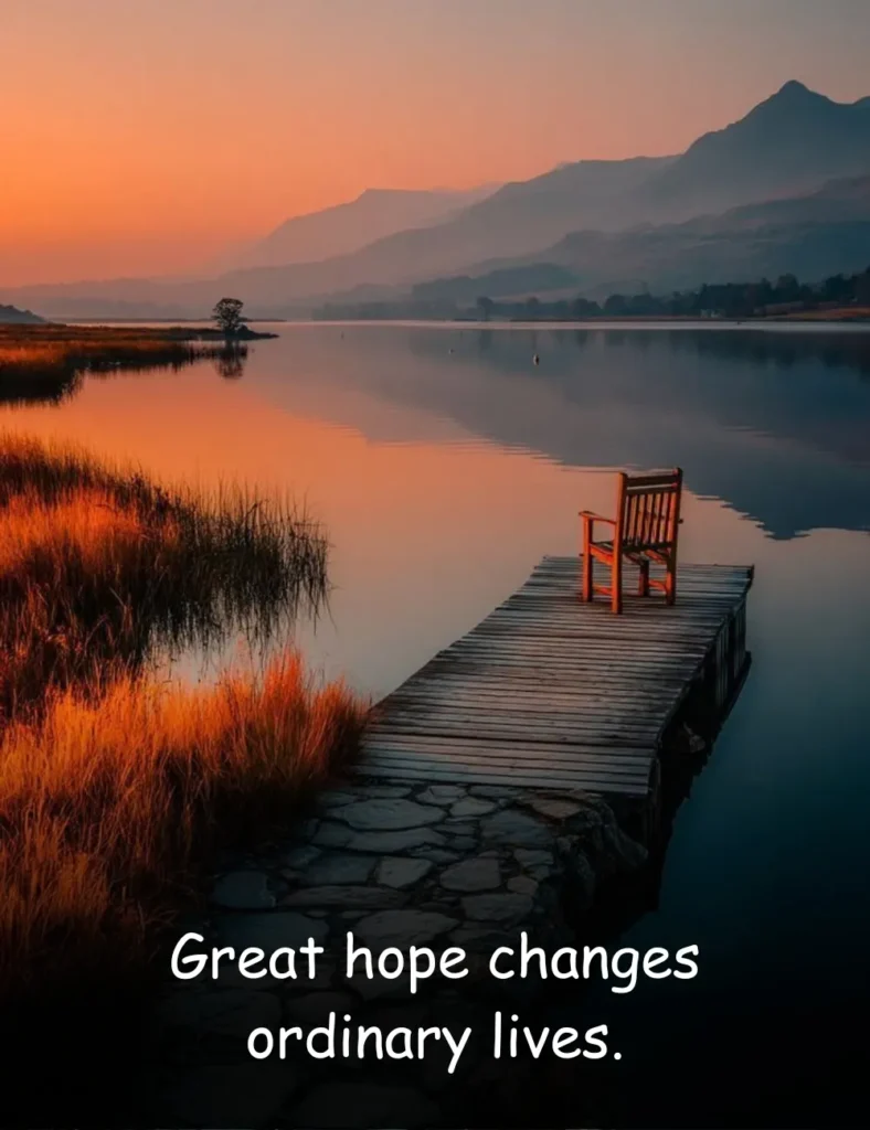 Great hope changes ordinary lives.