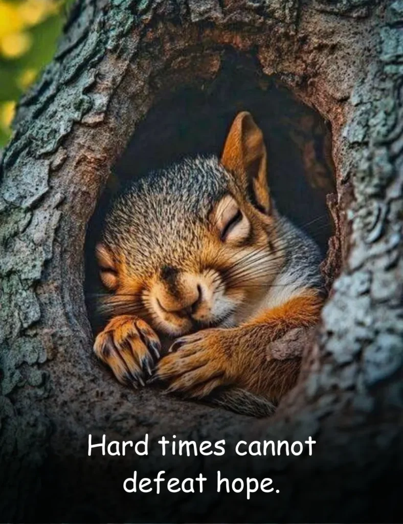 Hard times cannot defeat hope.