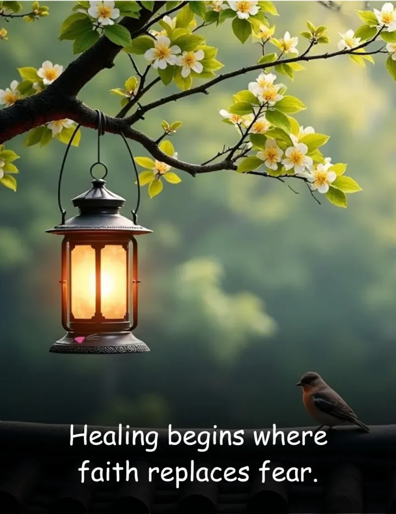 Healing begins where faith replaces fear.