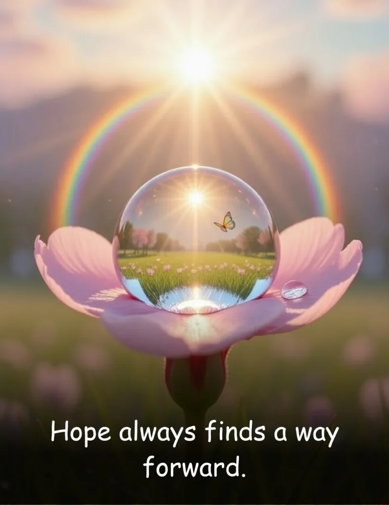 Hope always finds a way forward.
