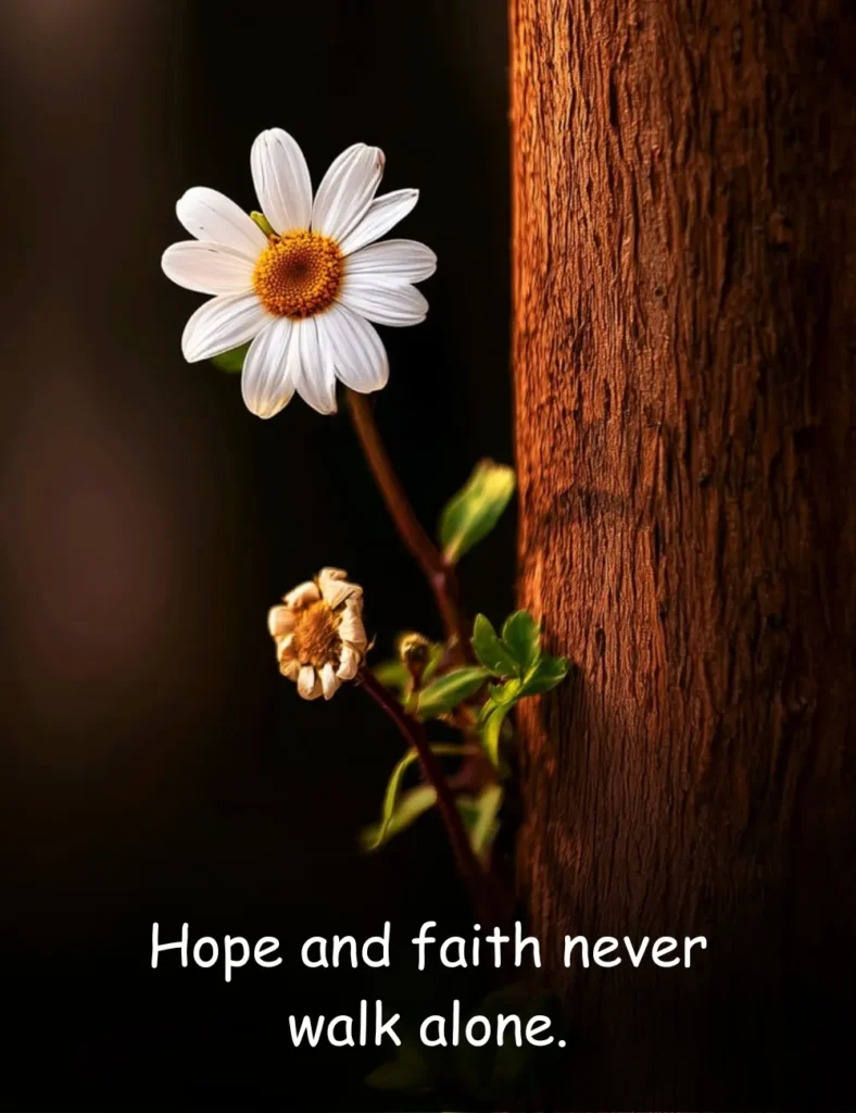 Hope and faith never walk alone.