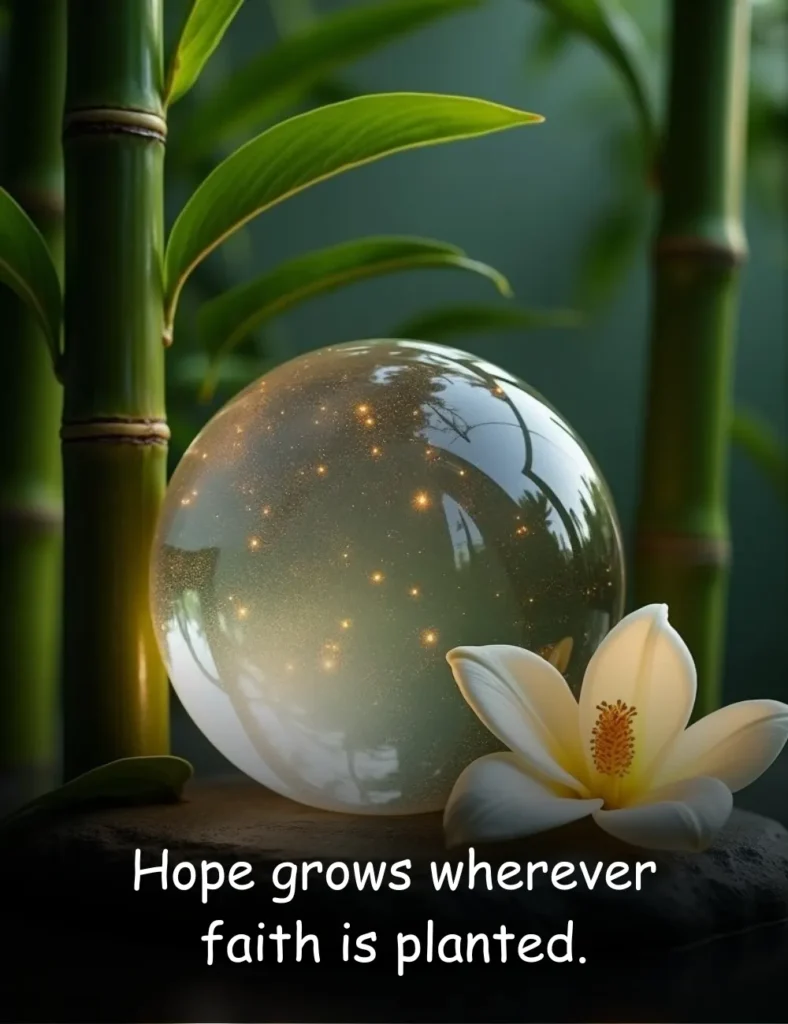 Hope grows wherever faith is planted.