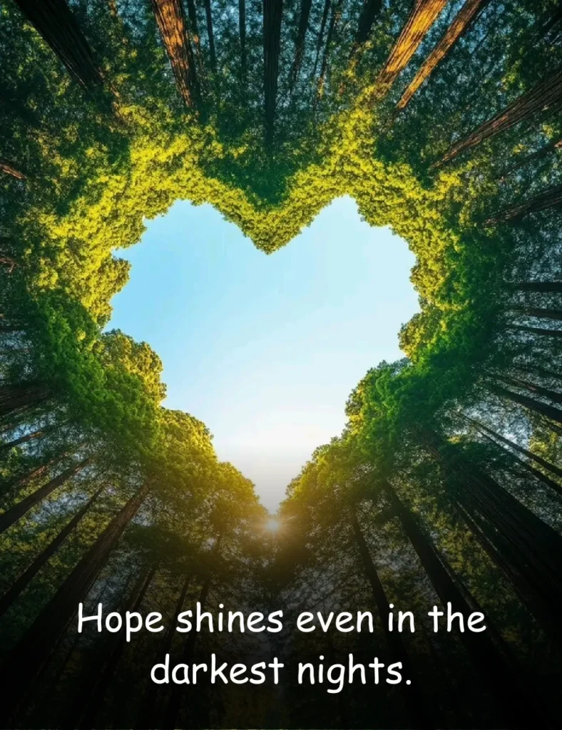 Hope shines even in the darkest nights.