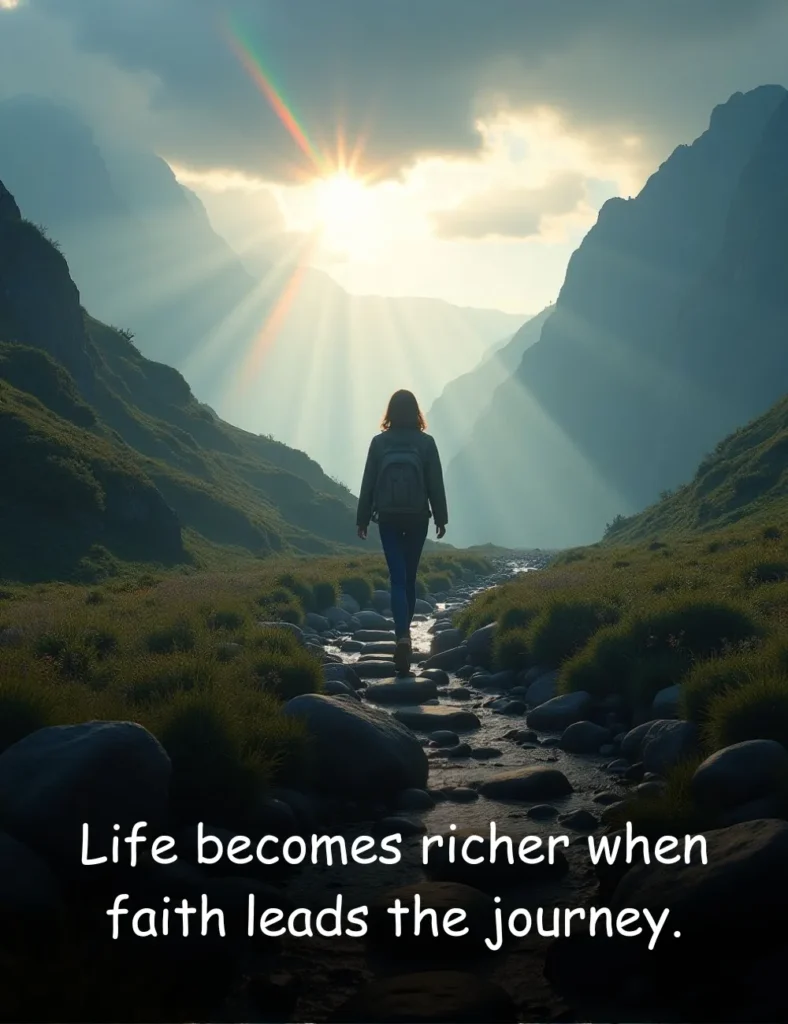 Life becomes richer when faith leads the journey.