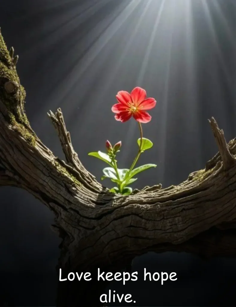 Love keeps hope alive.