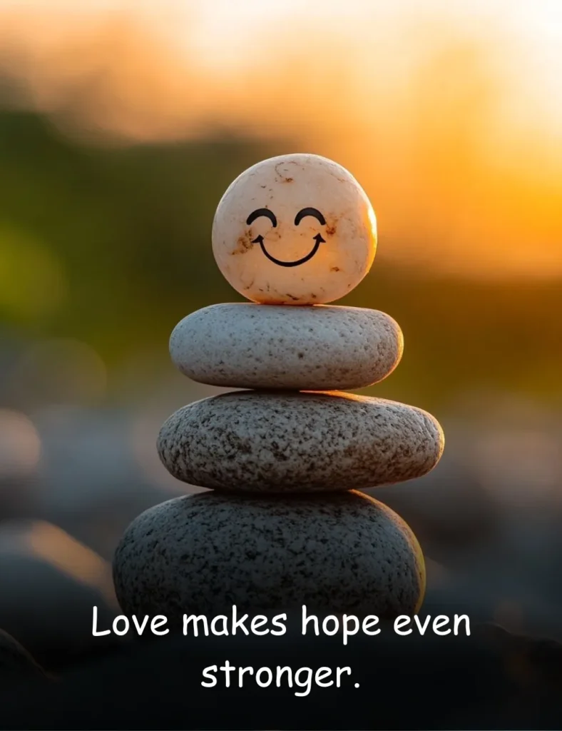 Love makes hope even stronger.