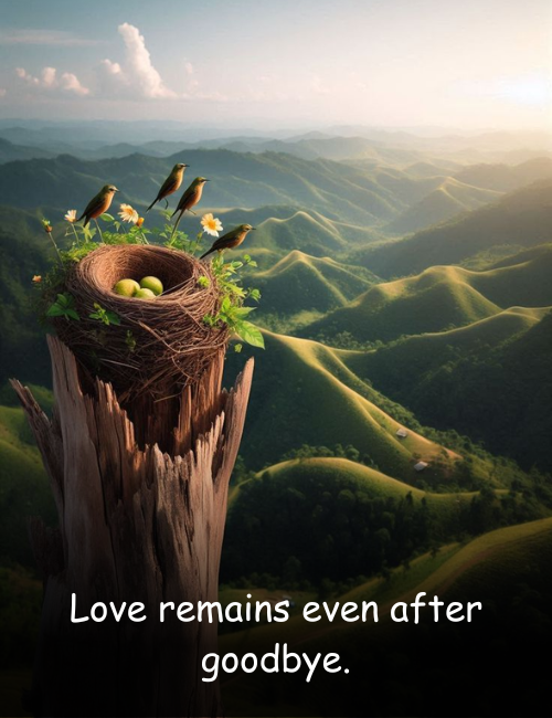 Love remains even after goodbye