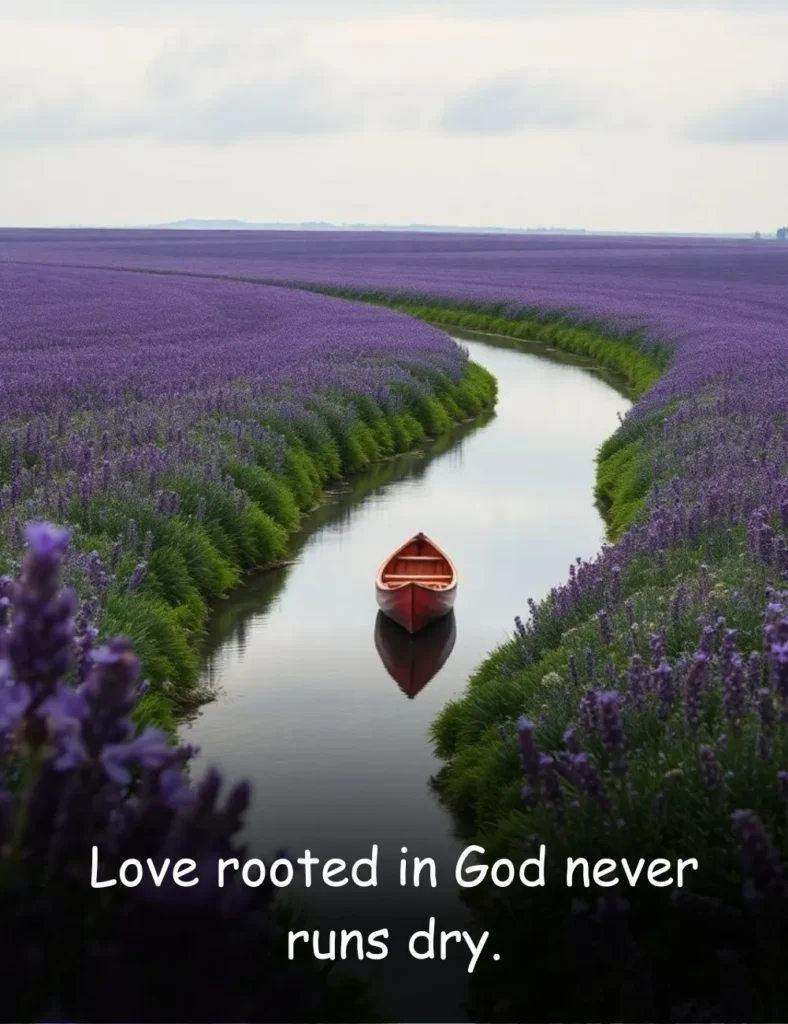 Love rooted in God never runs dry.