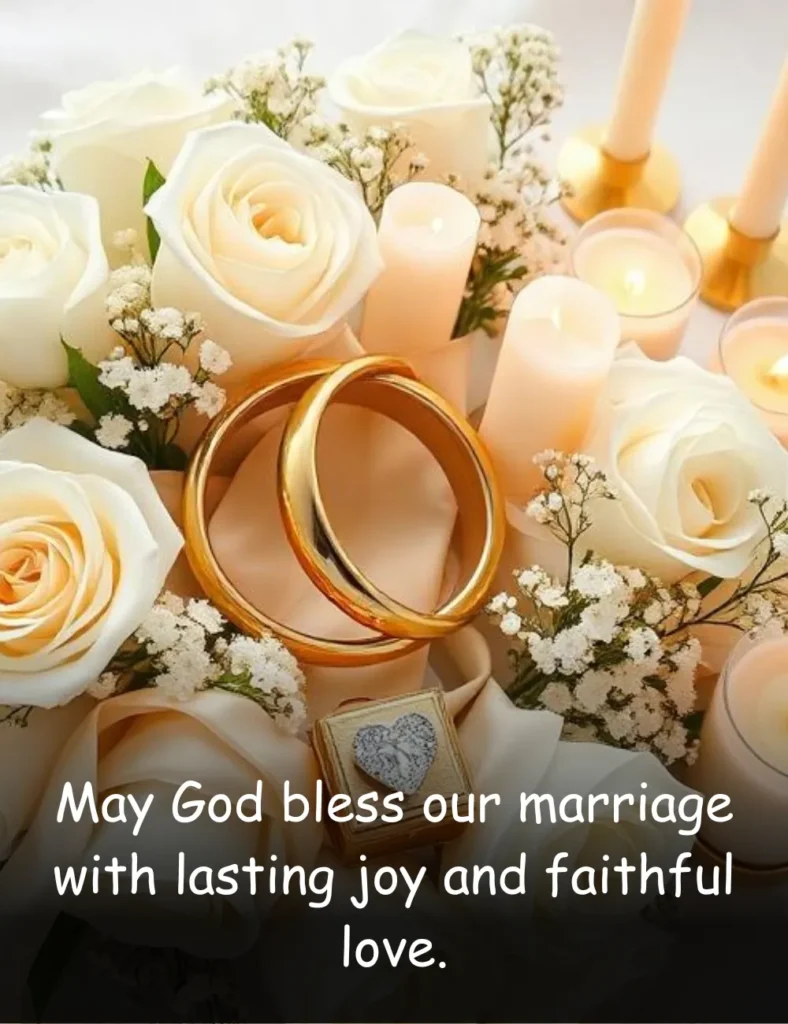 May God bless our marriage with lasting joy and faithful love.