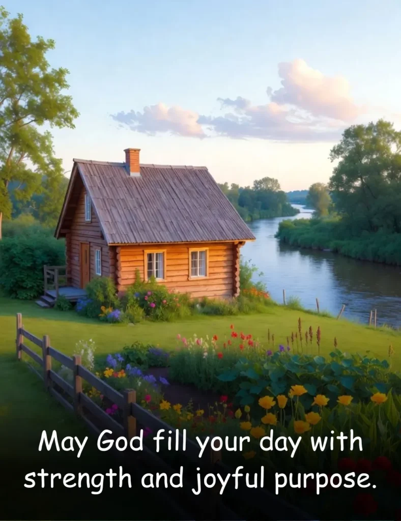 May God fill your day with strength and joyful purpose.