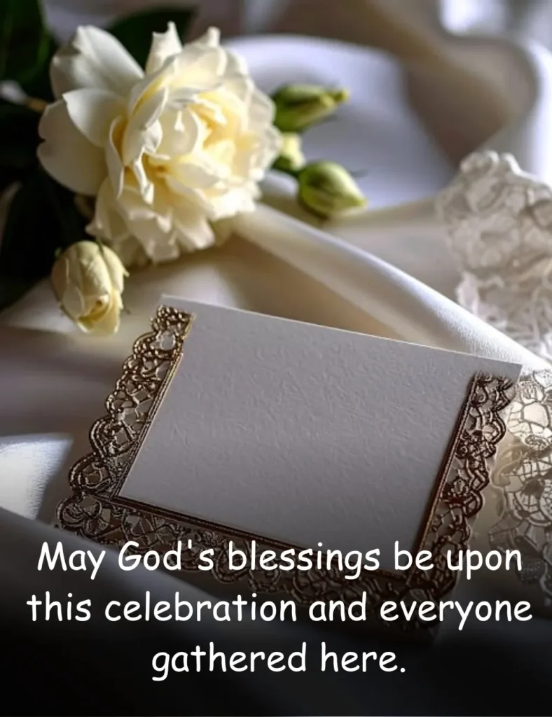 May God's blessings be upon this celebration and everyone gathered here.