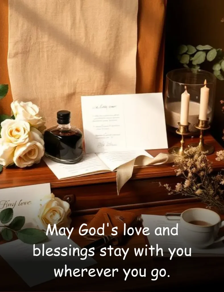 May God's love and blessings stay with you wherever you go.