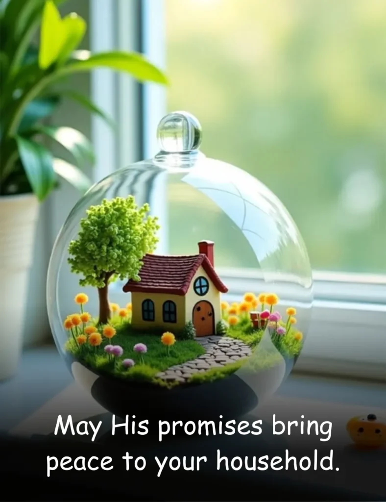 May His promises bring peace to your household.