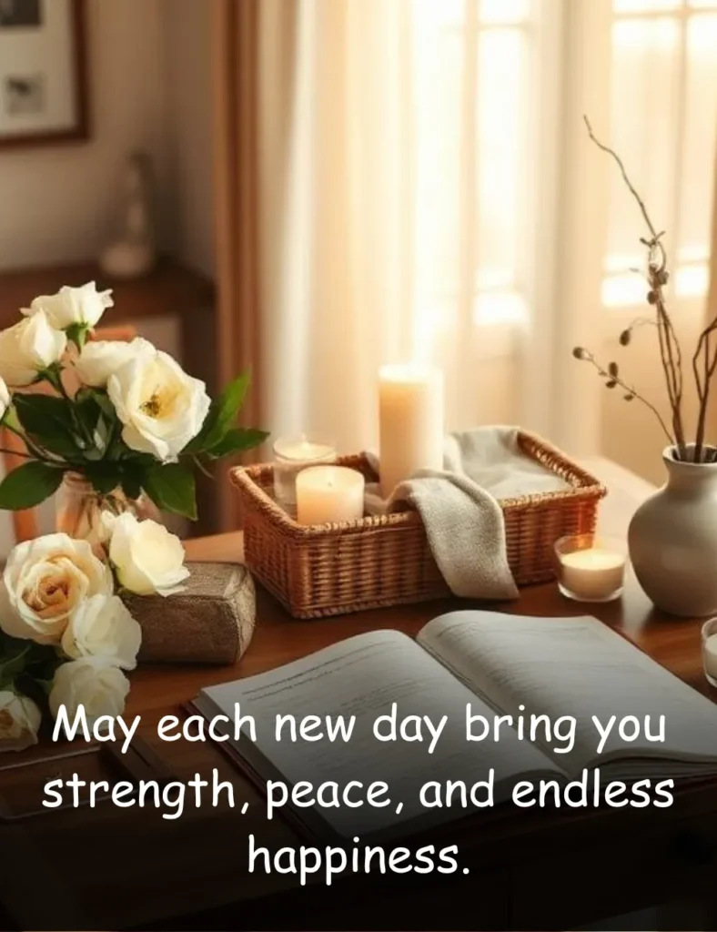 May each new day bring you strength, peace, and endless happiness.