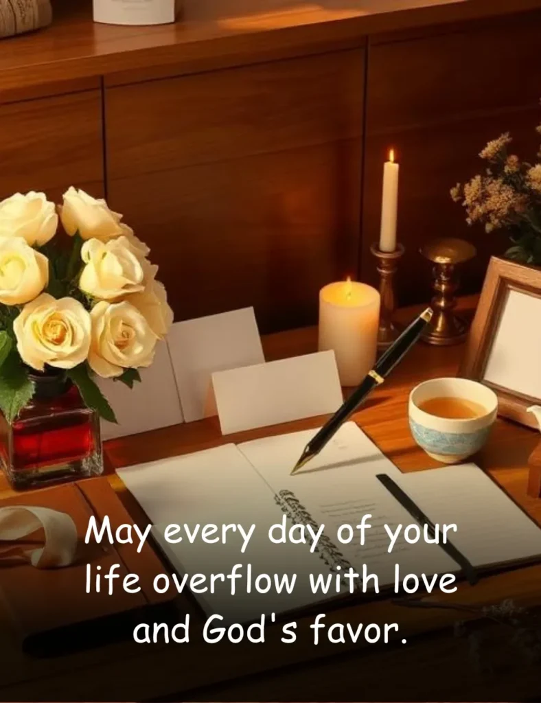 May every day of your life overflow with love and God's favor.