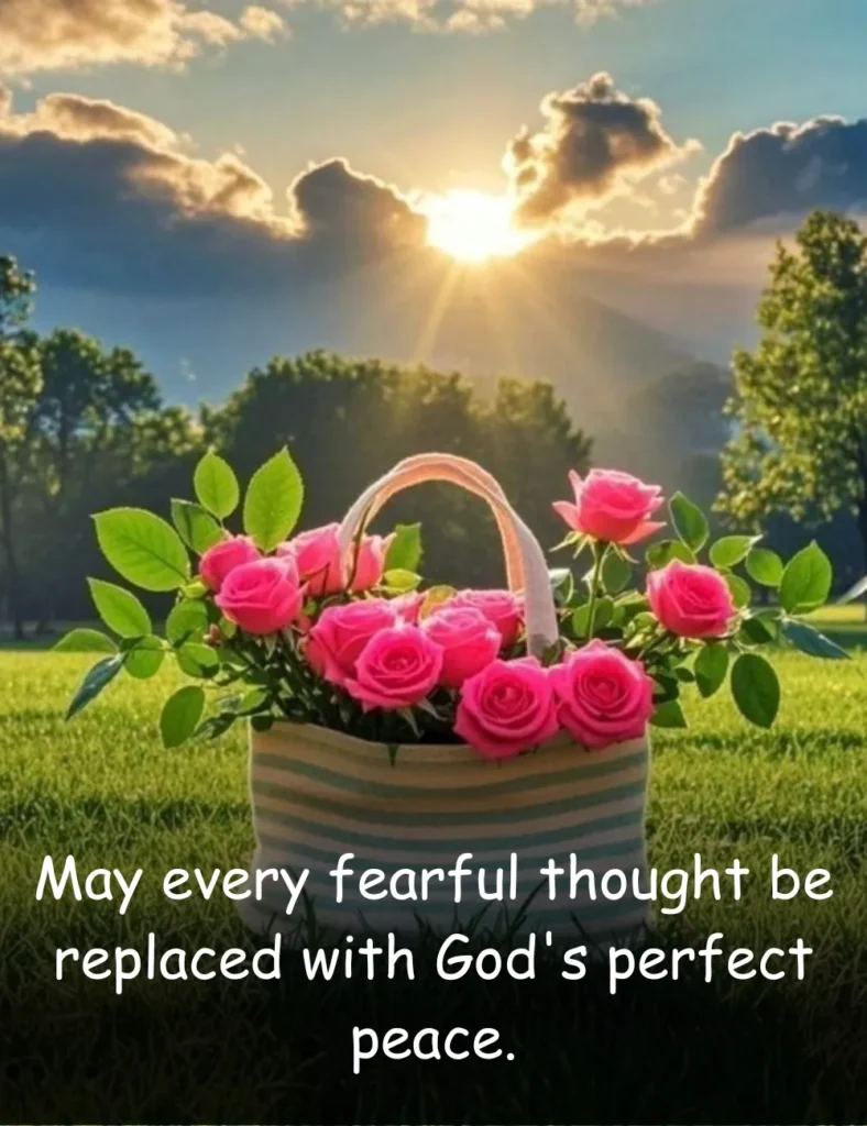 May every fearful thought be replaced with God's perfect peace.