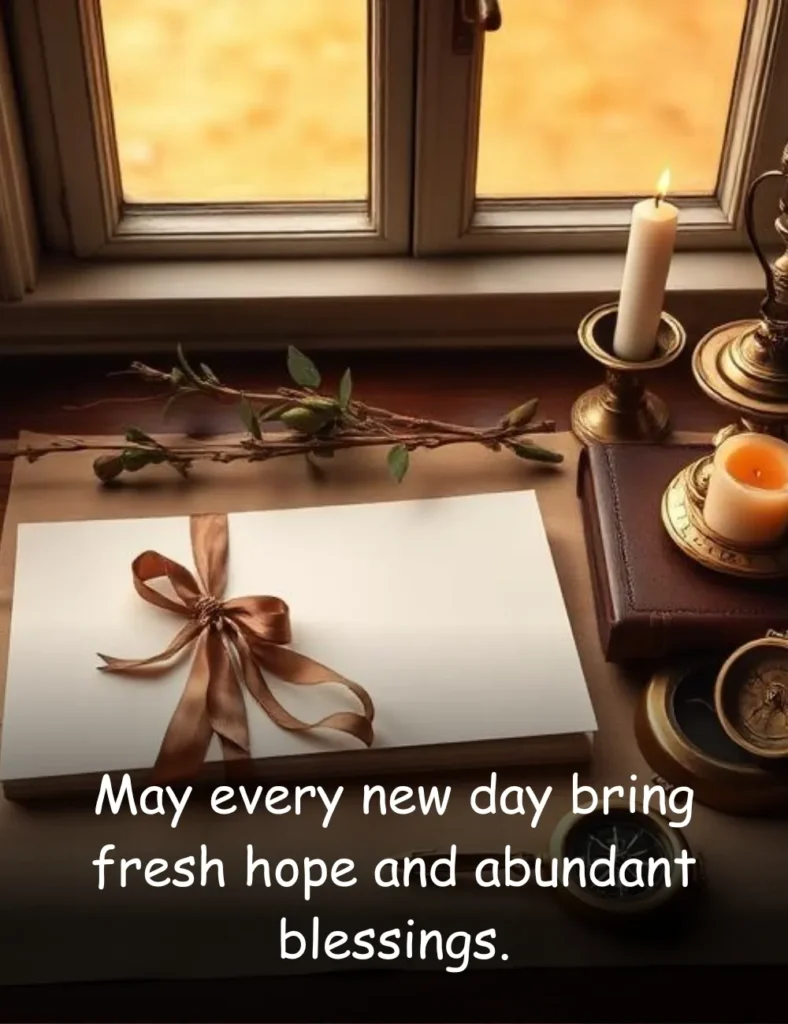 May every new day bring fresh hope and abundant blessings.