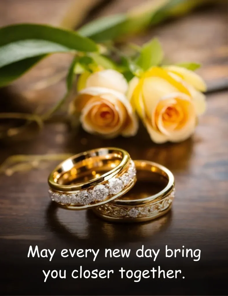 May every new day bring you closer together.