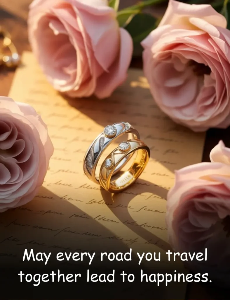 May every road you travel together lead to happiness.
