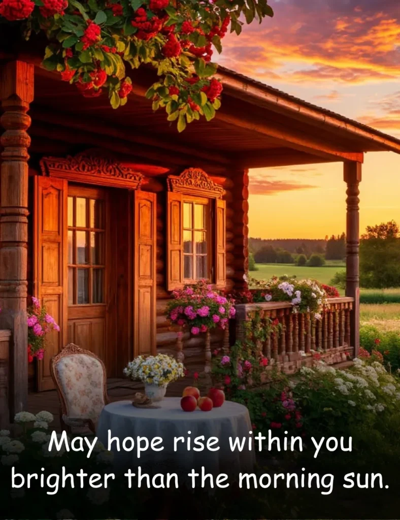May hope rise within you brighter than the morning sun.