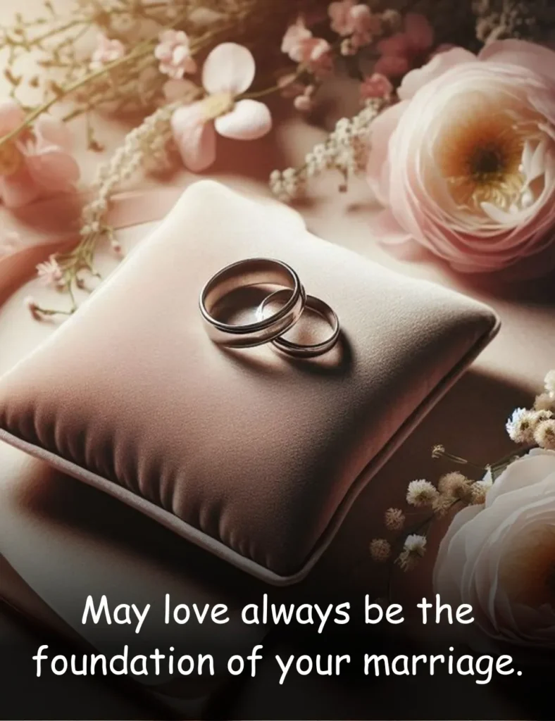 May love always be the foundation of your marriage.