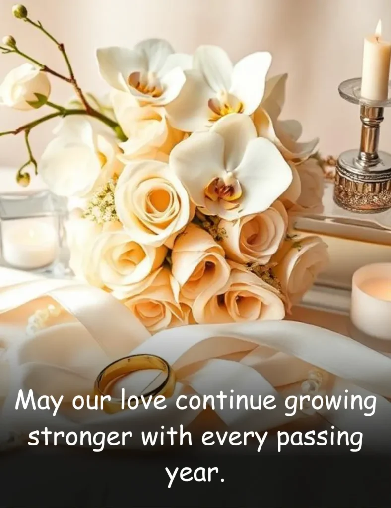 May our love continue growing stronger with every passing year.