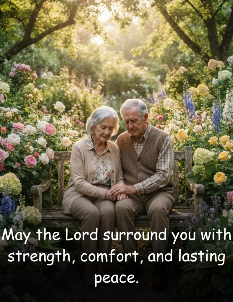 May the Lord surround you with strength, comfort, and lasting peace.