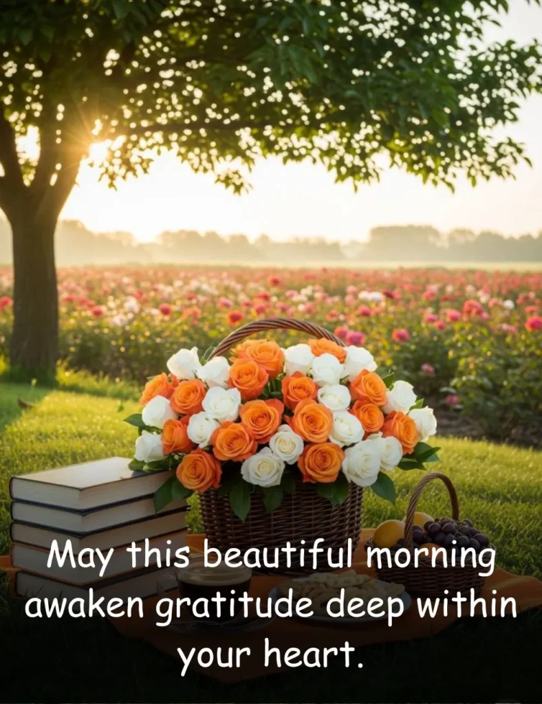 May this beautiful morning awaken gratitude deep within your heart.