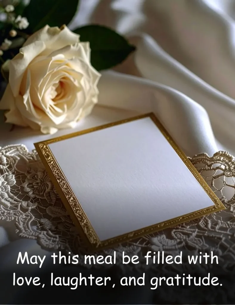 May this meal be filled with love, laughter, and gratitude.