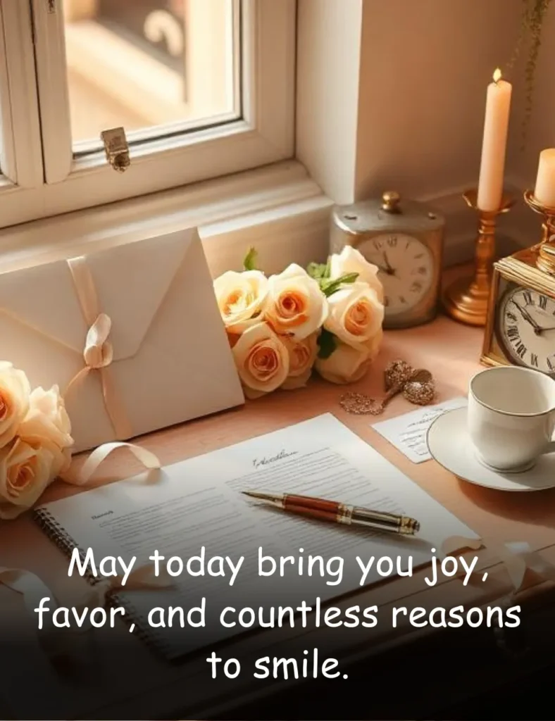 May today bring you joy, favor, and countless reasons to smile.