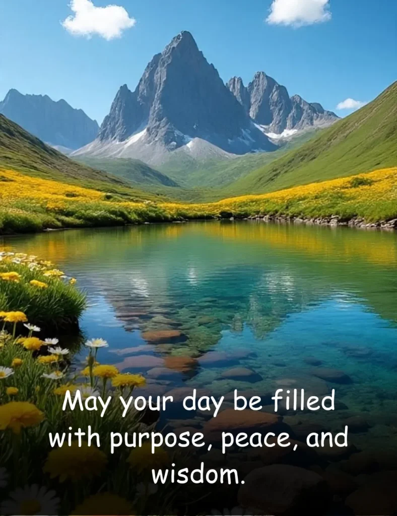 May your day be filled with purpose, peace, and wisdom.