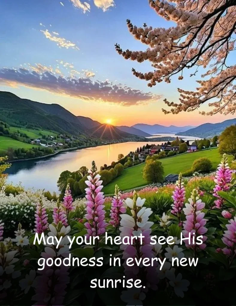 May your heart see His goodness in every new sunrise.