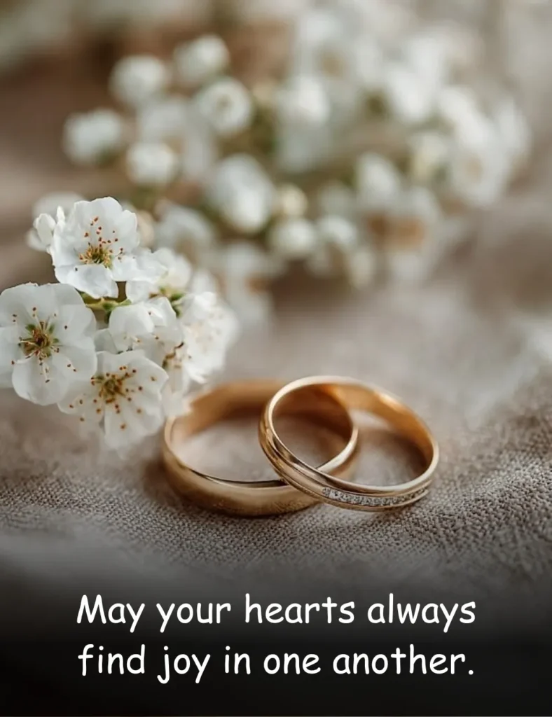 May your hearts always find joy in one another.