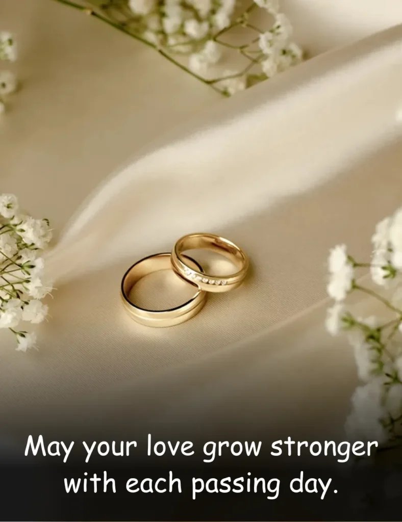 May your love grow stronger with each passing day.