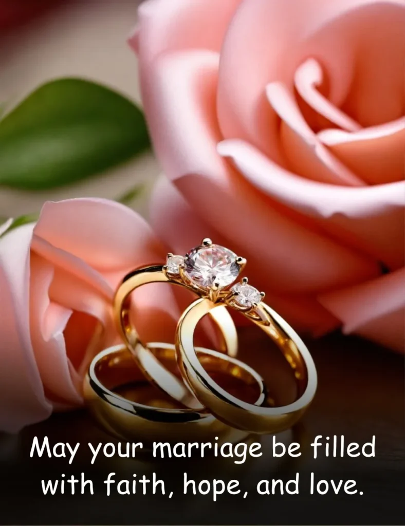 May your marriage be filled with faith, hope, and love.